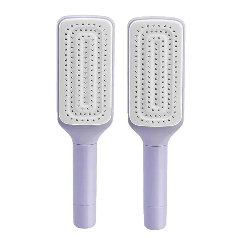 1/2Pcs Self-Cleaning Massage Brush Telescopic Comb One-Key Cleaning Hair Loss Airbag Scalp Massage Comb with Retractable Bristle