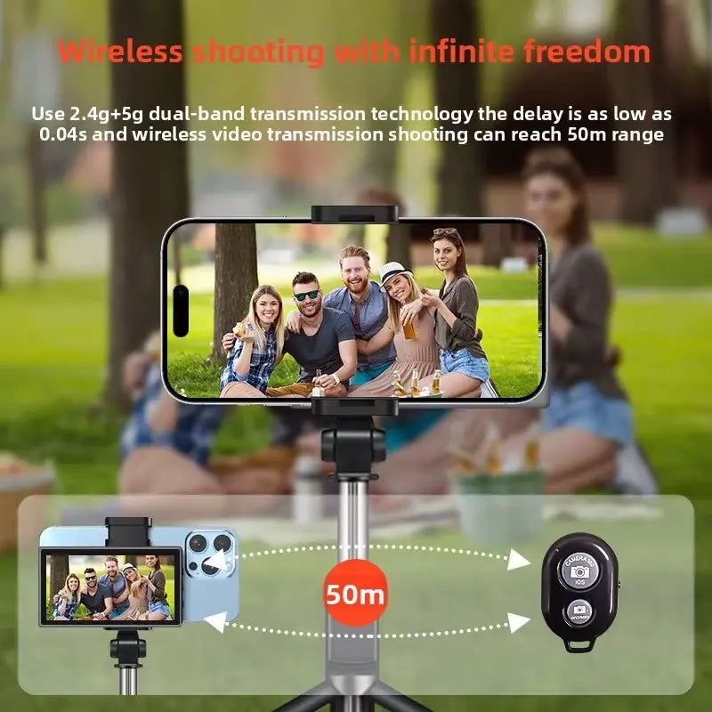 Wireless Selfie Monitor Screen for Iphone & Android Magnetic Phone Vlog Selfie Screen Back Camera Monitor for Vlog Live Stream