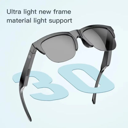 Touch Based Intelligent Bluetooth Glasses with Bone Conduction for Outdoor Sports Cal Sunglasses Business Wireless Headphones