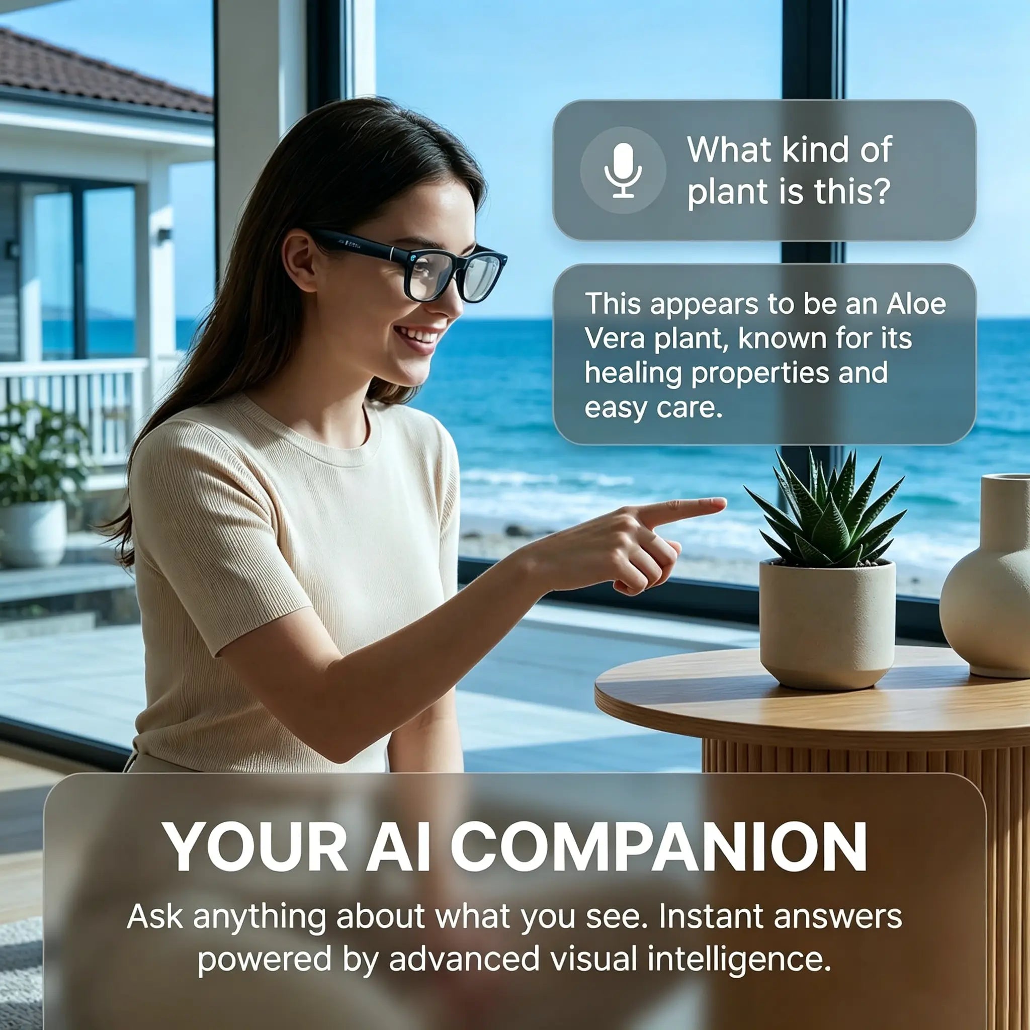13MP Camera AI Smart Glasses with Chatgpt – 4K Photos & 2K Video, Real-Time Translator, Open-Ear Audio for Vlogging, Travel & Outdoor