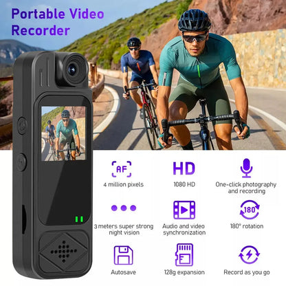 Portable HD 1080P Mini Camera Digital Video Recorder Worn Police Small Body Cam Infrared Night Vision Sports DV Camcorders