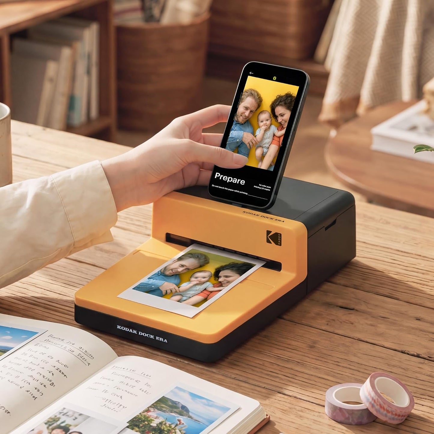 KODAK Dock ERA 4X6 Photo Printer, Smartphone Docking, 4PASS, 50 Sheets | Bluetooth, Iphone & Android Smartphone Compatible, Charge While Printing, Water, Fingerprint and Fade Resistant