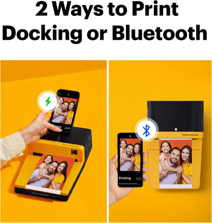 KODAK Dock ERA 4X6 Photo Printer, Smartphone Docking, 4PASS, 50 Sheets | Bluetooth, Iphone & Android Smartphone Compatible, Charge While Printing, Water, Fingerprint and Fade Resistant