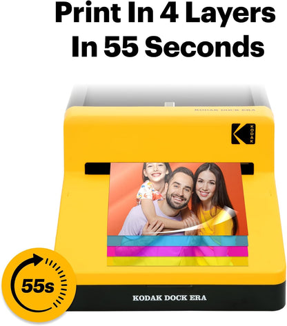 KODAK Dock ERA 4X6 Photo Printer, Smartphone Docking, 4PASS, 50 Sheets | Bluetooth, Iphone & Android Smartphone Compatible, Charge While Printing, Water, Fingerprint and Fade Resistant