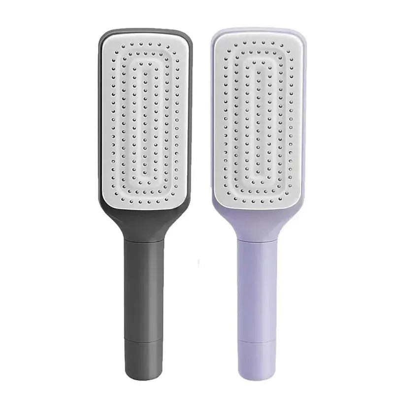 1/2Pcs Self-Cleaning Massage Brush Telescopic Comb One-Key Cleaning Hair Loss Airbag Scalp Massage Comb with Retractable Bristle