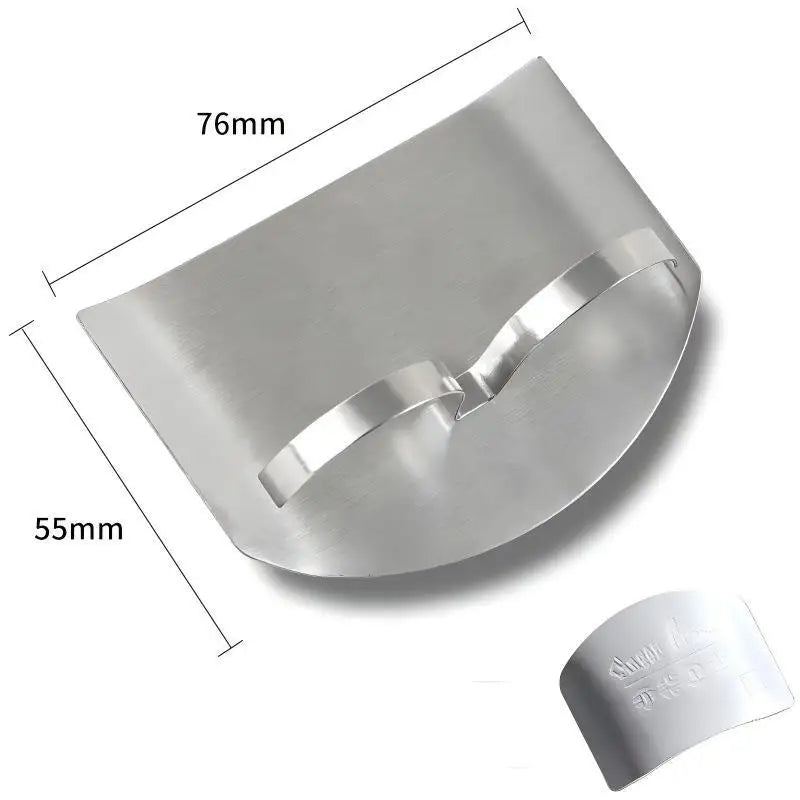 Stainless Steel Finger Guard Cut Resistant Vegetable Chopping Protector for Kitchen Cooking Food Slicing Tasks