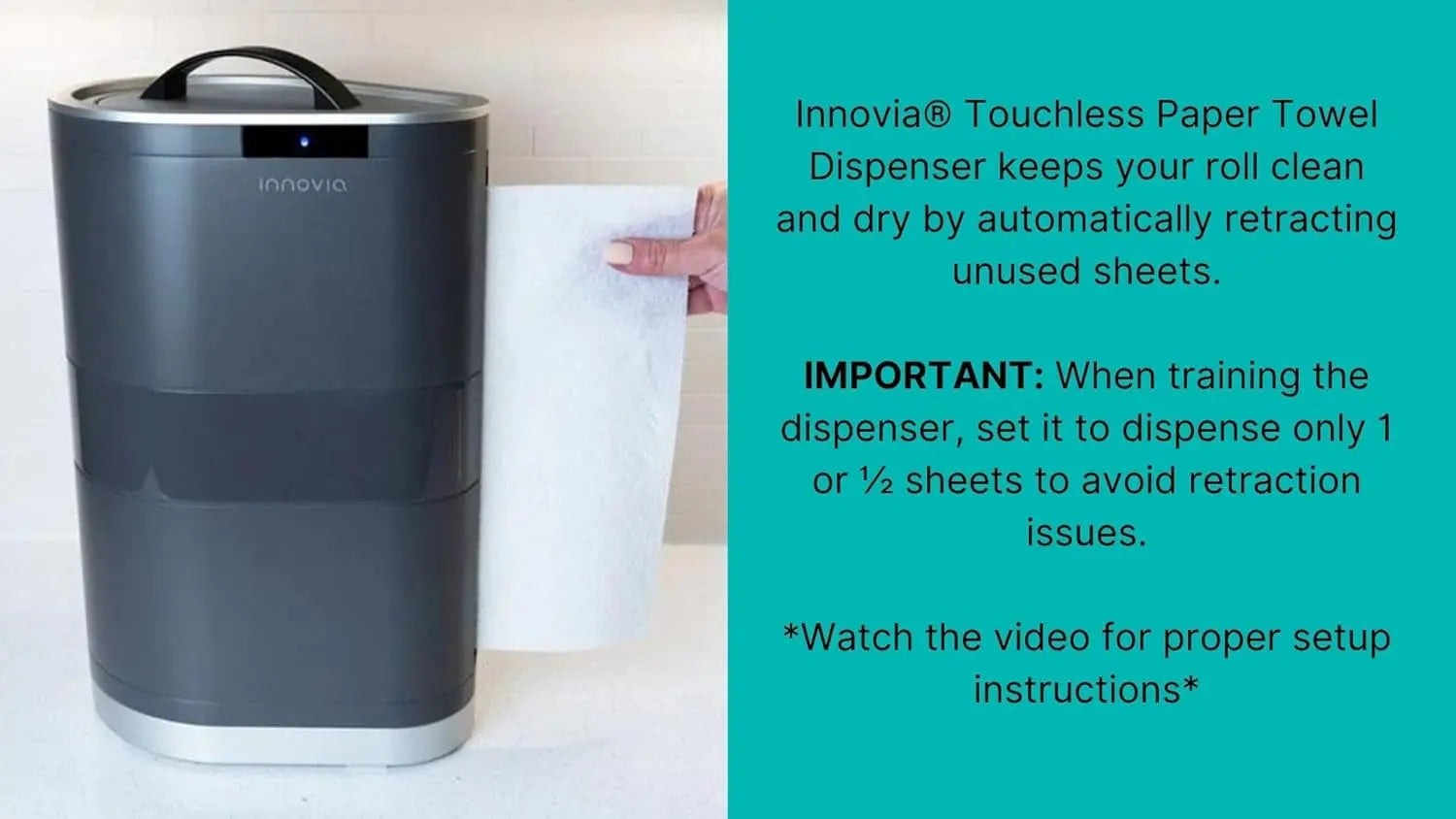 - Dispenser per Carta Da Appoggio, Senza Contatto, Colore: Grigio