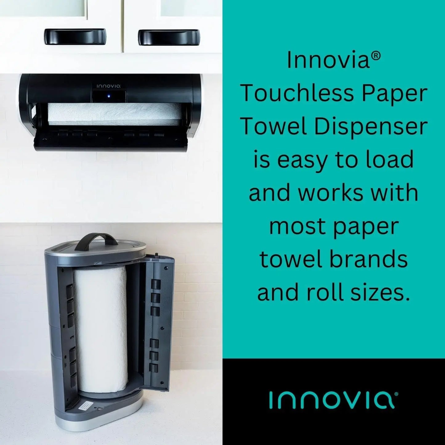 - Dispenser per Carta Da Appoggio, Senza Contatto, Colore: Grigio