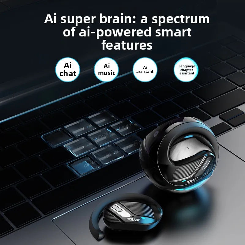 Popular ST T26AI 2026 New Mini Coconut Smart Wireless Bluetooth Translating Headset Comfortable No Pain When Wearing