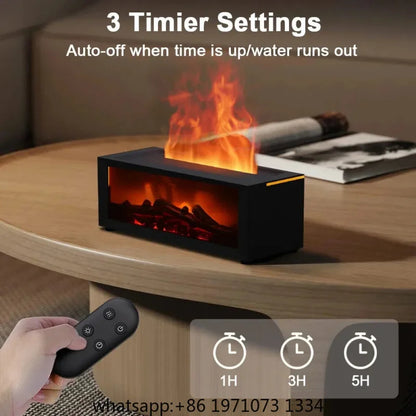 Air Humidifier Essential Oils Humidifiers Home Aroma Humidifier Flame Automatic Fragrance Diffuser With LED Light Remote Control