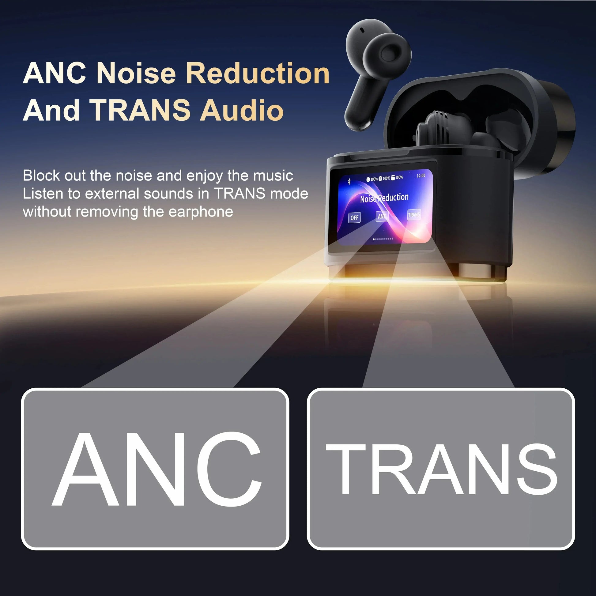 Xiaomi True Wireless Bluetooth Earphones BD2 ANC Noise Cancelling ENC Digital Display Built-In Microphone Earphones Hifi Stereo