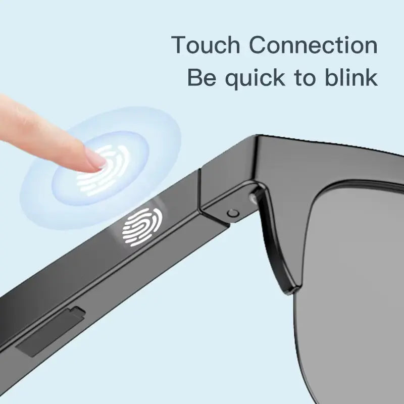 Touch Based Intelligent Bluetooth Glasses with Bone Conduction for Outdoor Sports Cal Sunglasses Business Wireless Headphones