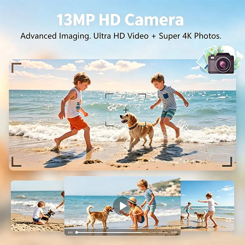 13MP Camera AI Smart Glasses with Chatgpt – 4K Photos & 2K Video, Real-Time Translator, Open-Ear Audio for Vlogging, Travel & Outdoor
