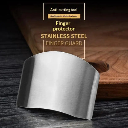 Stainless Steel Finger Guard Cut Resistant Vegetable Chopping Protector for Kitchen Cooking Food Slicing Tasks