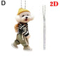 Creative Puppy Backpack 2D Rearview Mirrors Pendant Car Hanging Ornaments Car Decoration Accessories Backpack Keychain Gifts ﻿