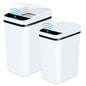 2 Pack 12L & 18L Bathroom Automatic Trash Can Touchless Motion Sensor Garbage Can with Lid for Bedroom Living Room Kitchen White
